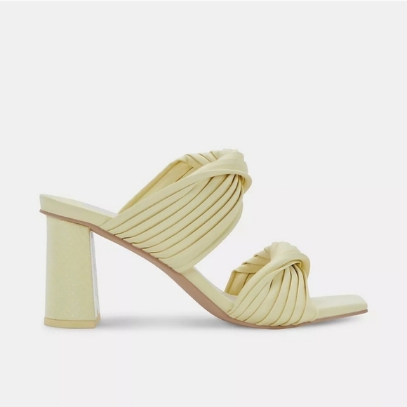 🔹️ Dolce Vita🔹️ Pilton  lemon creme stella -Heels in yellow  Size 8 - Picture 1 of 6